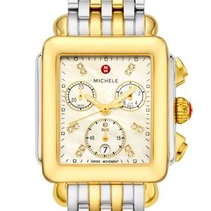 Michele two toned watch